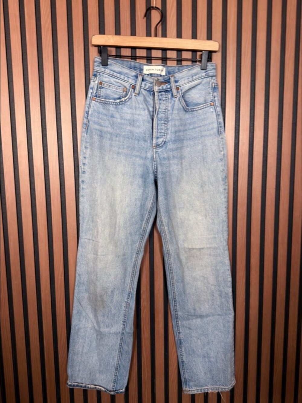 Denim Forum Jeans 25 Womens Joni High Rise Loose Fit Full Length